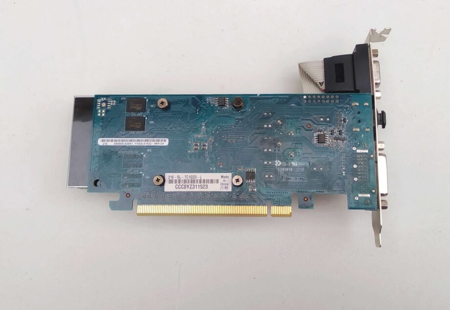 ASUS GeForce 210 Silent 1GB DDR3 Graphics Card - Rear View - 210-SL-TC1GD3-L - C872MPI REV 1.00