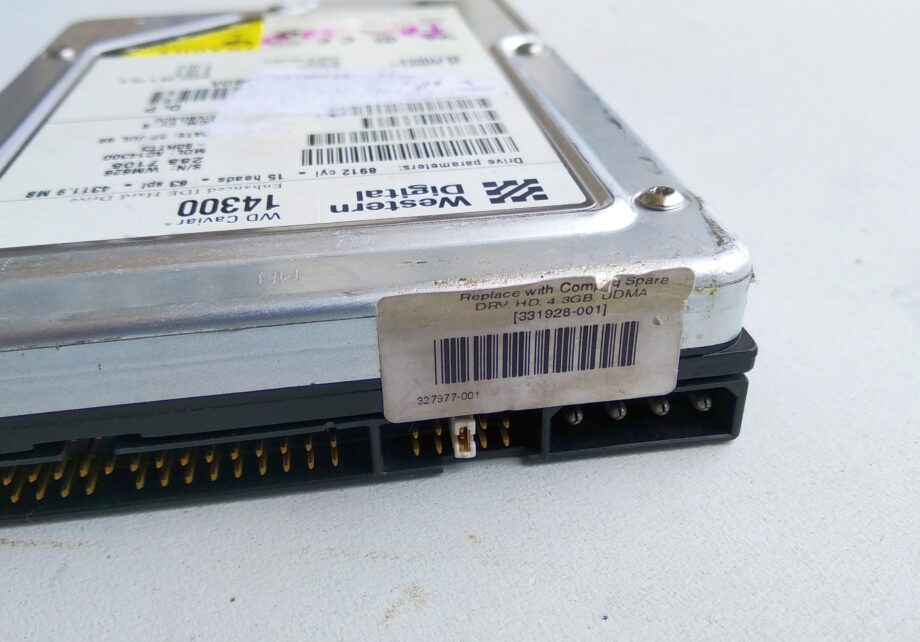 Western Digital WD Caviar 14300 103724-002 Enhaced IDE Hard Drive Compaq Spare DRV, HD, 4.3GB, UDMA 331928-001