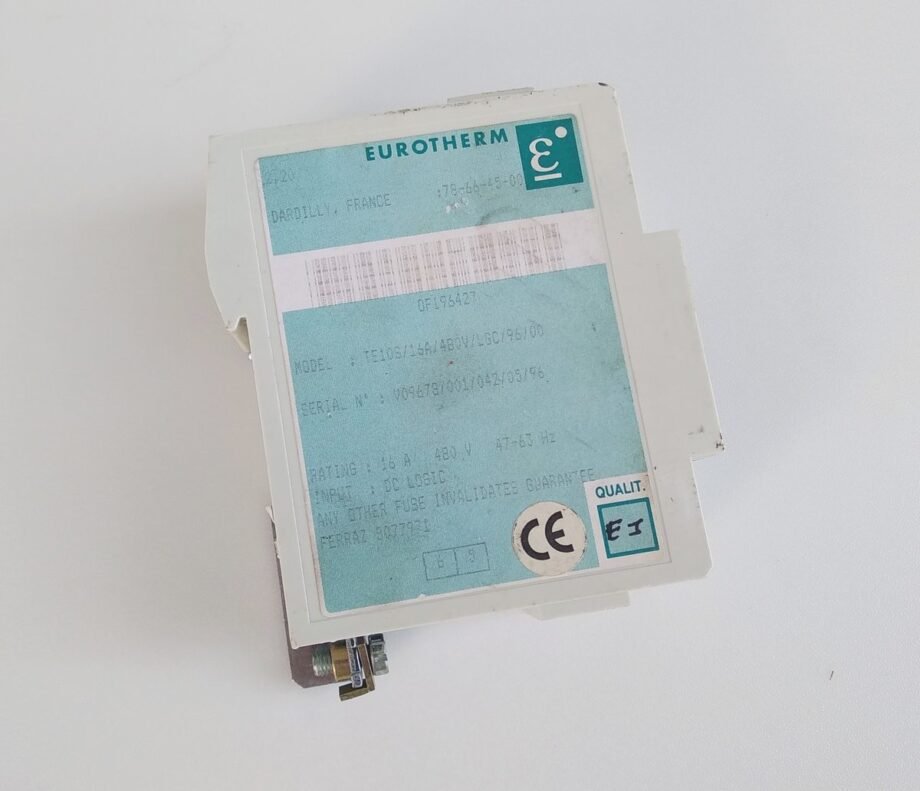 EUROTHERM TE10S 16A 480V DC Logic SSR DIN Rail TE10S16A480VLGC9600 - TE10S-16A-480V-LGC-96-00