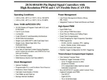 Microchip DSPIC33CK256MP508T-EPTVAO DSC 16-bit 256KB LQFP100