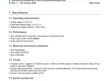 NXP S9KEAZN64AMLHR ARM Cortex-M0 32-bit MCU 64KB Flash 48MHz Automotive