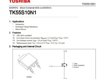 Toshiba TK55S10N1 MOSFET N-Channel 100V 55A DPAK Transistor